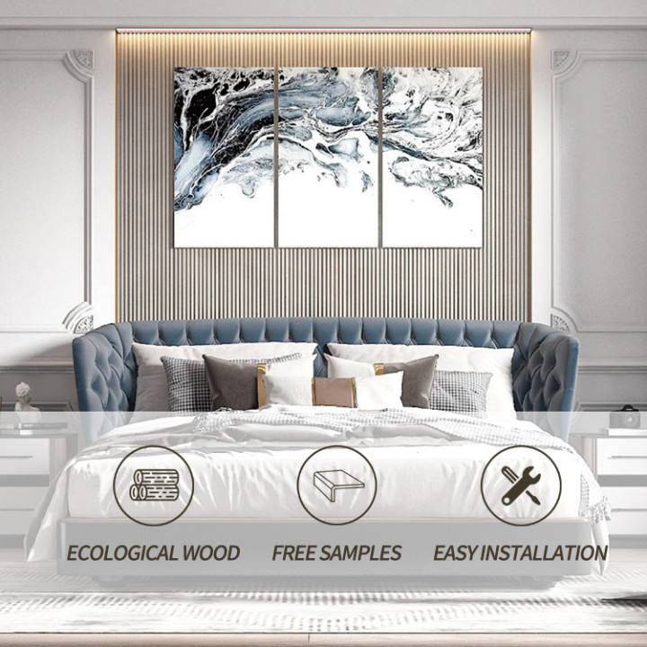 پانل دیواری WPC داخلی 9 میلی متری 2.5 سانتی متری برای پس زمینه تلویزیون