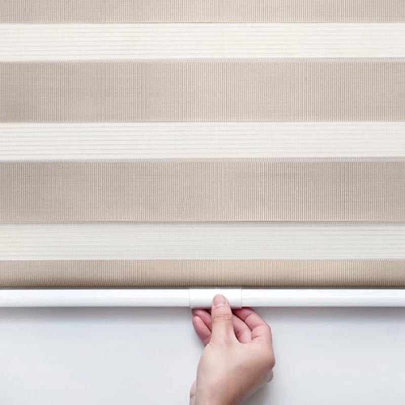 پرده شارژی دو پنجره زبرا رولر سایه دو لایه ضد اشعه ماوراء بنفش