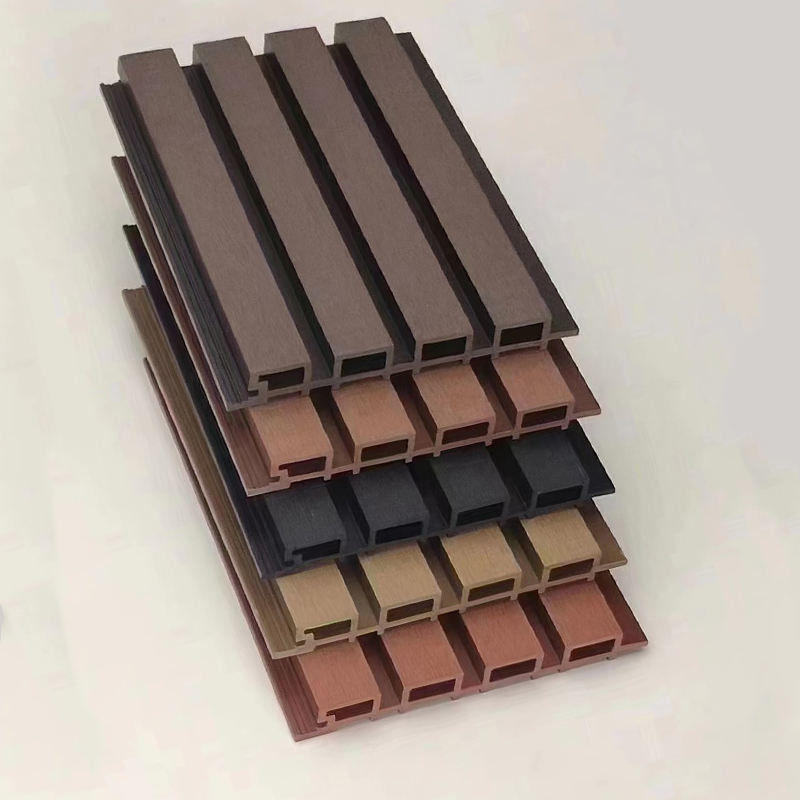 با کیفیت بالا حصار حفره ای فلوئید هم اکستروژن تزئینی چوب پلاستیک کامپوزیت Wpc پانل دیواری بیرونی پوشش