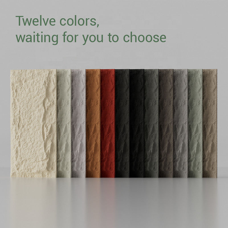 پانل دیواری سنگ مصنوعی PU پانل دیواری سنگ تزئینی 3D