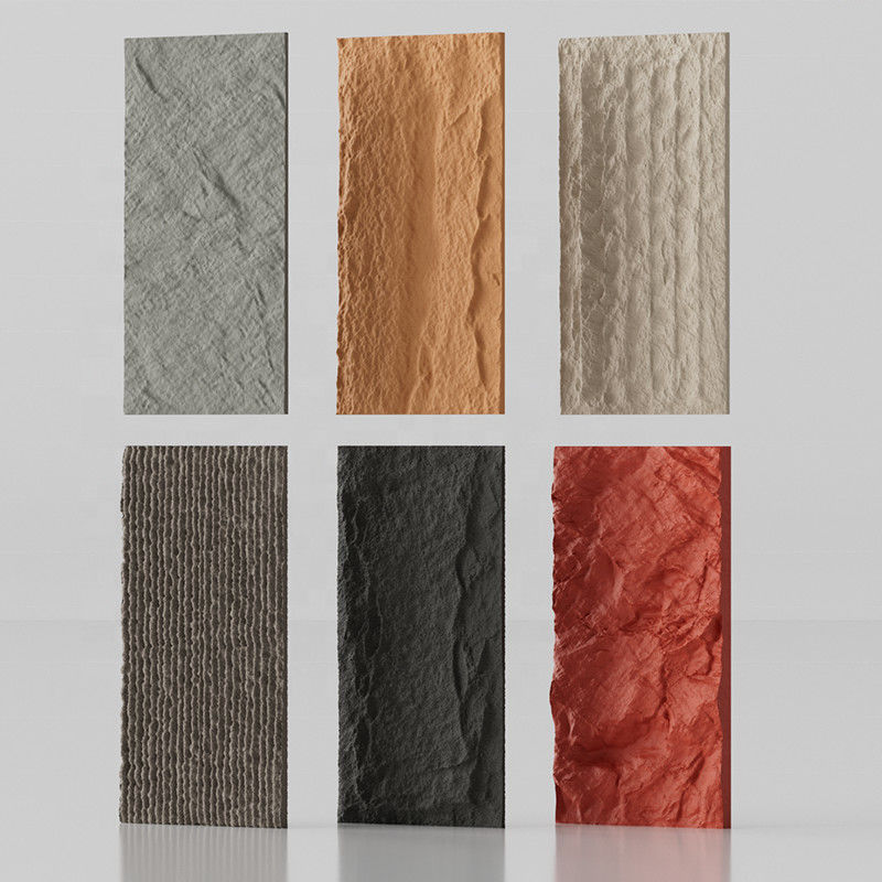 پانل دیواری سنگ مصنوعی PU پانل دیواری سنگ تزئینی 3D