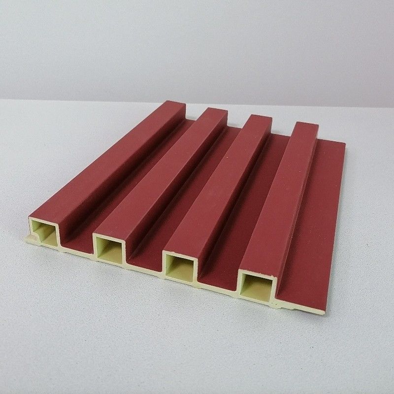 دکوراسیون داخلی کلاسیک WPC Fluted Wall Board Coating Black Wood Grain Grille پانل بزرگ دیوار داخلی