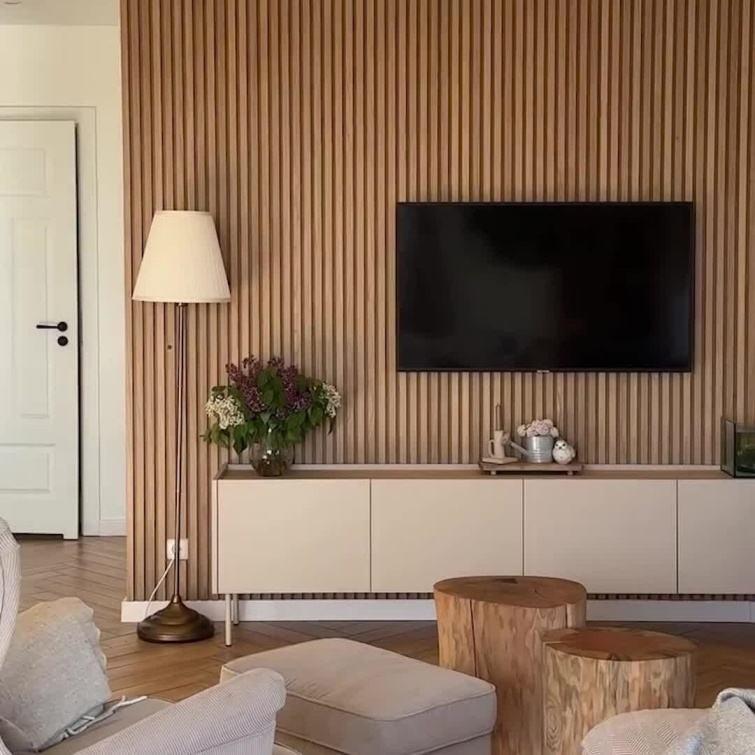 پانل دیواری شیاردار WPC داخلی سه بعدی PVC جایگزین چوب پانل های فضای باز/تجاری/آشپزخانه/سالن ورزشی ورق پلاستیکی ضد آب