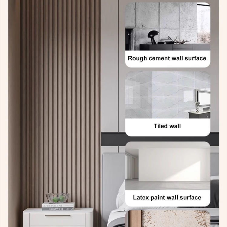 پانل دیواری WPC ضدعفونی کننده مستقیم کارخانه با طراحی شیاردار برای سقف خانه، اتاق نشیمن، کارگاه، پارک، بیمارستان