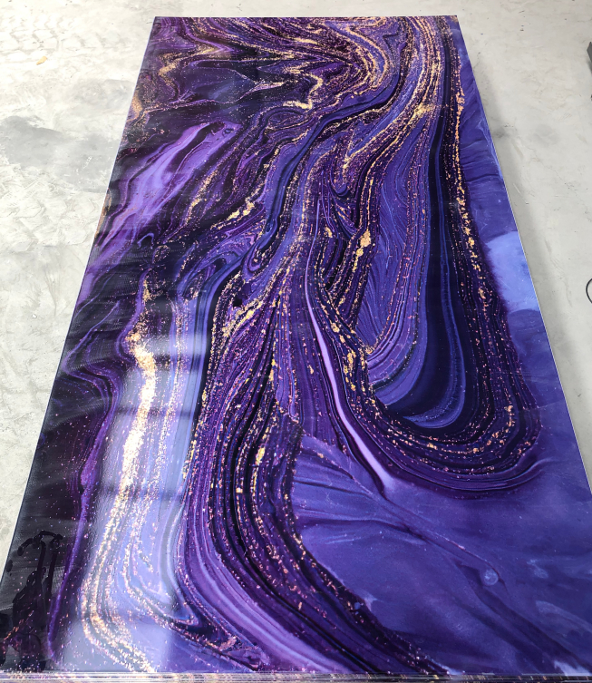 ورق مرمر پی وی سی 4x8 فوت یو وی، پانل دیواری پی وی سی یو وی، جایگزین مرمر، ورق پی وی سی یو وی 3 میلی متری