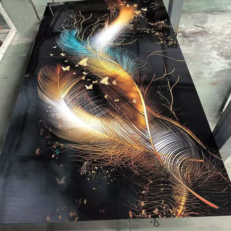 ورق مرمر پی وی سی 4x8 فوت یو وی، پانل دیواری پی وی سی یو وی، جایگزین مرمر، ورق پی وی سی یو وی 3 میلی متری