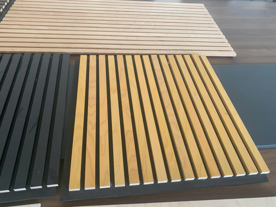 پانل های آکوستیک پانل های دیواری تخته های PET MDF دیواری آکوستیک برای مبلمان پانل های دیواری چوبی آکوستیک طراحی مدرن انعطاف پذیر