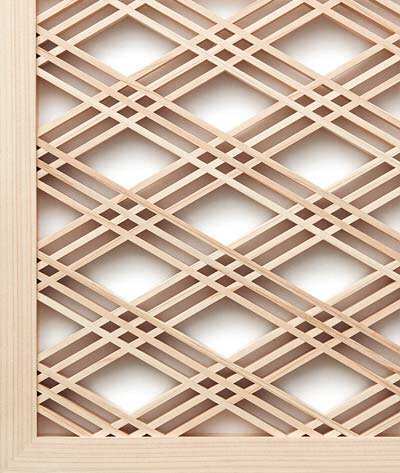 سبک ژاپنی فن آوری بالا چوب سنتی گل تراشه یا Kumiko برای مبلمان یا پنجره