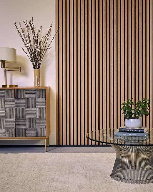 طراحی مدرن پنل دیواری آکوستیک آکوپانل چوبی با جنس MDF برای هتل عایق صدا و راه‌حل طراحی گرافیکی