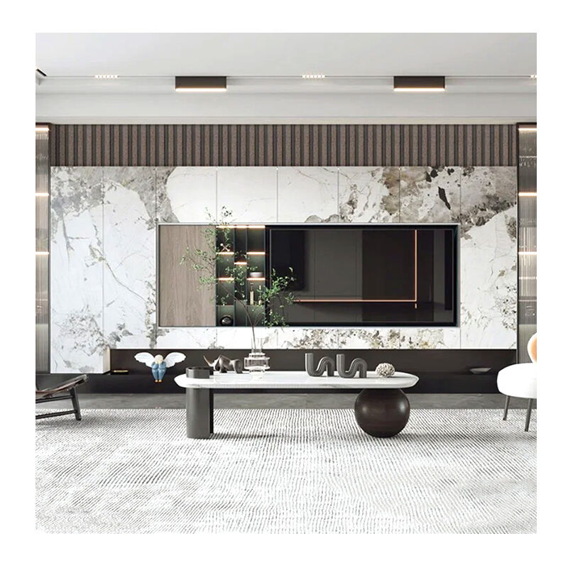 پانل و تخته دیواری جایگزین سنگ مرمر PVC با ابعاد 4X8 فوت و پوشش UV براق