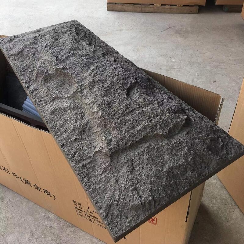 طراحی مدرن پانل دیواری سنگ PU پنل سنگ مصنوعی PVC فوم برای داخلی خارجی ضد آب عملکرد ورق تزئینی نوع