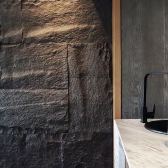 طراحی مدرن و سبک وزن، پانل دیواری سنگی تزئینی پلی اورتان PU، اسلب بزرگ برای هتل ها و استفاده داخلی، ساخت چین