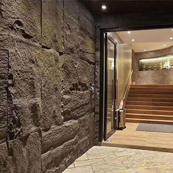 طراحی مدرن و سبک وزن، پانل دیواری سنگی تزئینی پلی اورتان PU، اسلب بزرگ برای هتل ها و استفاده داخلی، ساخت چین