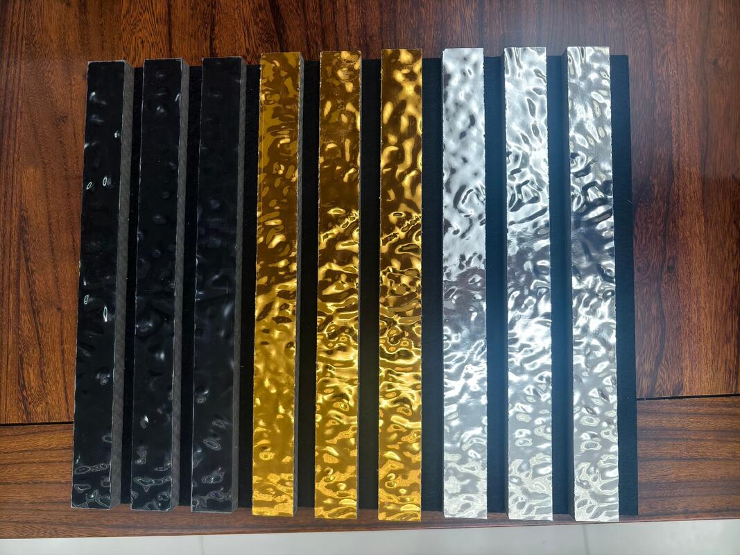 طراحی مدرن پانل دیواری آکوستیک فیبر پلی استر ضد صدا 3D آب موج طراحی جذب صدا پانل تزئینی Slat Grille