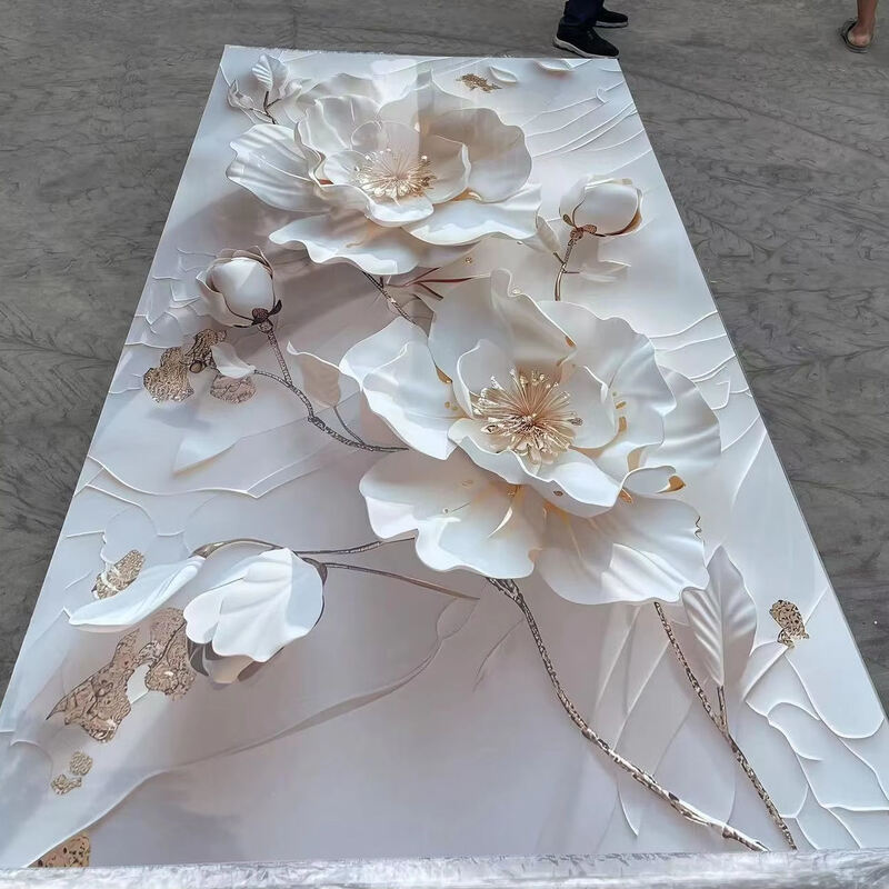 UV 5D Printing Style PVC Wall Panel E0 Grade Waterproof Fireproof Interior Decor Marble Board Factory Direct
