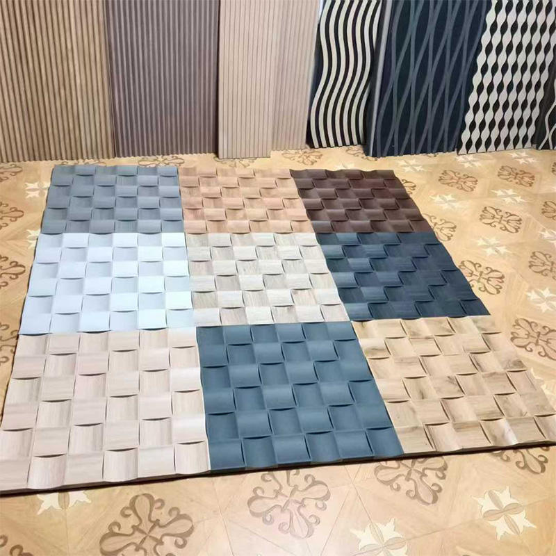 3D Wood Mosaic Acoustic Panels Soundproof Wall Panels for Home Studio Noise Reduction