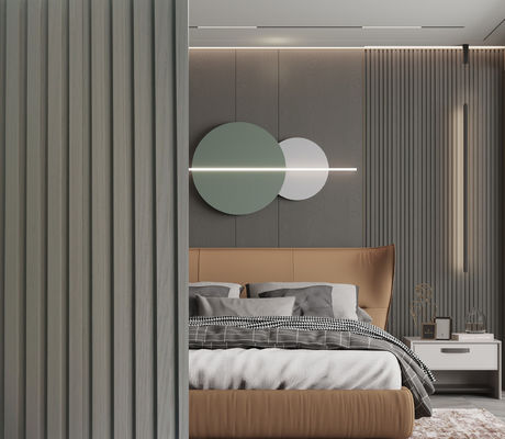 پانل دیواری فیبر چوبی کلاسیک 3000 میلی متری WPC Fluted Wpc Wall Wall Board دوستدار محیط زیست