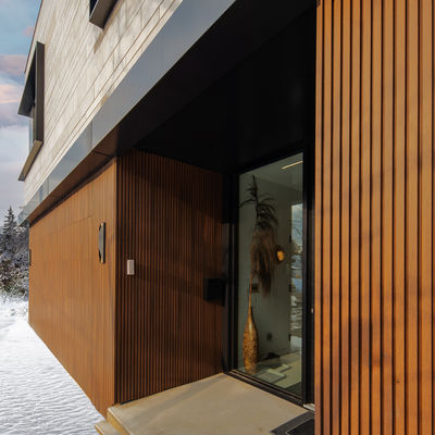 پانل دیواری WPC داخلی مشبک مدرن 195mmx28mm مقاومت پوسیدگی