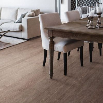 4mm Piso Sps کف PVC کاشی Interlock کلیک Lvt Spc پلاستیک چوب دانه وینیل کف داخلی
